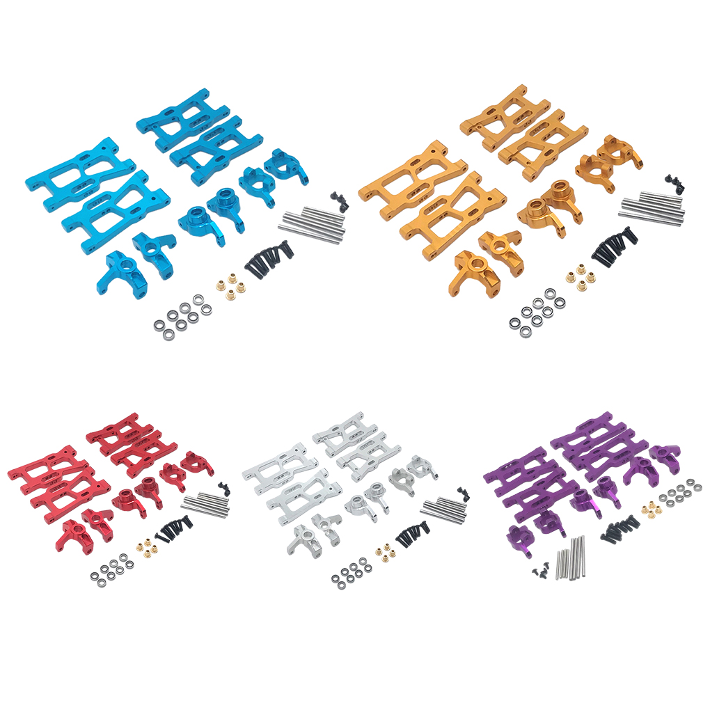 Lot de 6 bras de suspension avant et arrière compatibles avec WLtoys 144001 1/14 électrique RC Car Accessoires en plastique