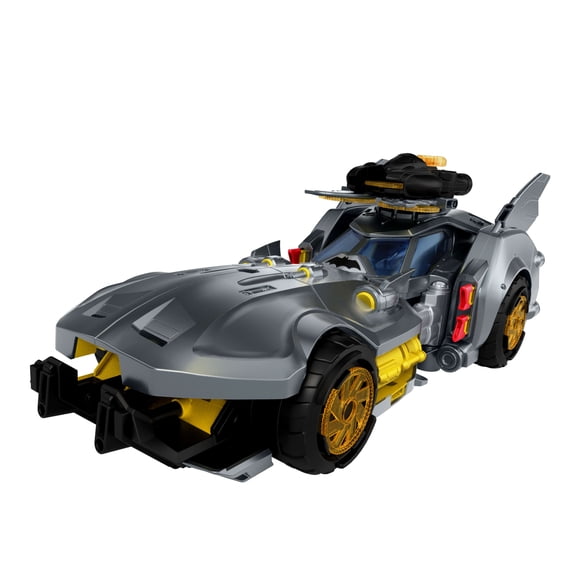 DC Premier Batmobile Vehicle, Batman Signature Crime Fighting Car with Bat-Drone Cannon