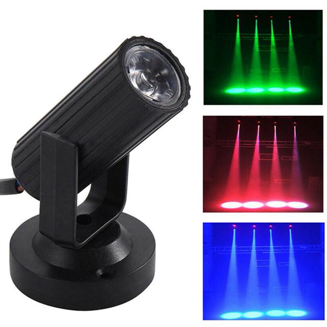 CHOK Mini Projecteur de Lumière de Scène LED Projecteur de Fête DJ Boîte de Nuit Lampe de Bar Musicale (Vert)