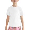 thumbnail image 1 of XIMIN Baby Boys Rash Guard Solid Color Shirts Short Sleeve Quick Dry Swim Shirts UPF 50+ Sun Protection for Kids Athletic Summer Shirt (13-14 Years, Beige), 1 of 9