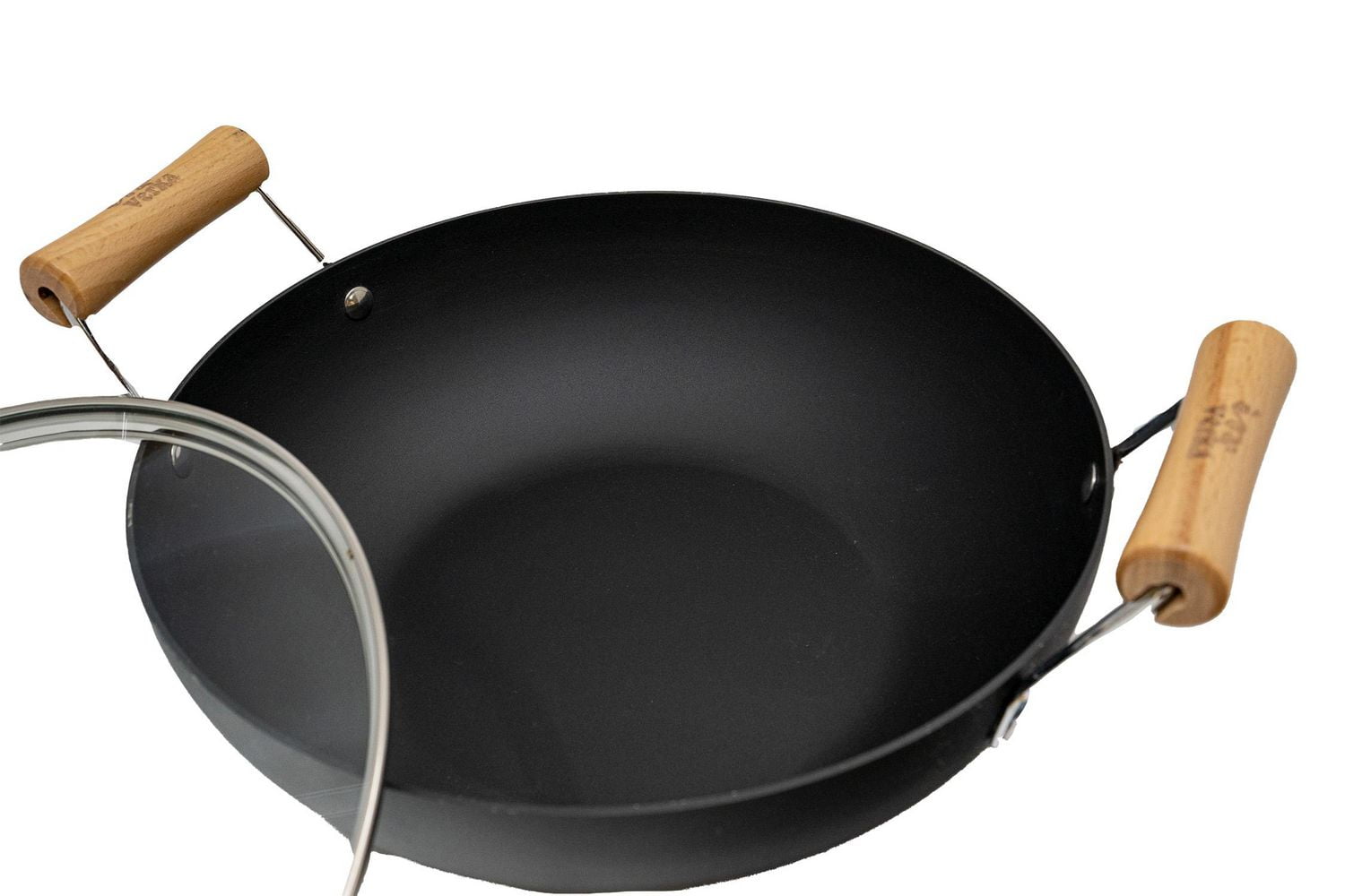 Verka Anodised Iron Wok, Karahi (Kadai), 30cm, With Lid
