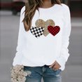 thumbnail image 2 of Mode Femme Pull à Manches Longues Imprimé Amour Blouse Ample, 2 of 8