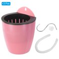 thumbnail image 3 of Unique Bargains 5 Inch Self Watering Plant Pot Hanging Planters with S Hooks, Pink 3 Pack, 3 of 7