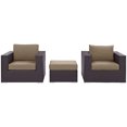 thumbnail image 3 of Modway Canapé de Mobilier de Patio Extérieur Convene, Espresso, 3 of 6