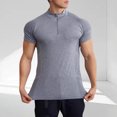 thumbnail image 1 of EOYWHK Chemises de Compression pour Hommes Été Décontracté Couleur Unie Col Rond Manches Courtes Gym Course Chemises Économies, 1 of 9