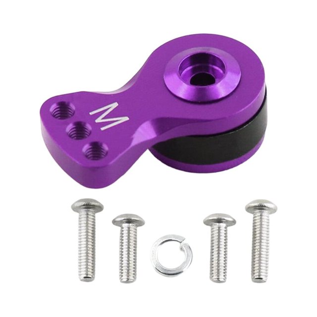 yingyy Section Strength Servo Protection Wear-resistant Steering Arm Tooth Half Servo Arms 1/8 Remote Control Boat M/Black M/Purple