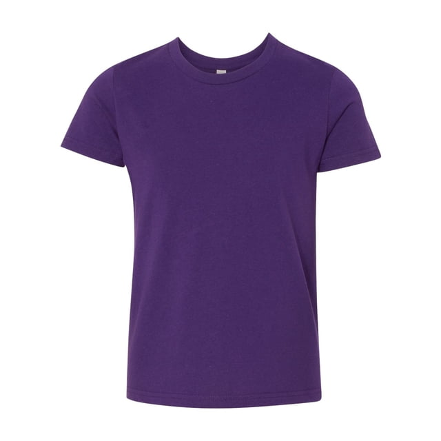 Bella Canvas Jersey Short-Sleeve Tee 3001Y, S, Team Purple