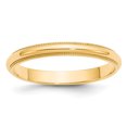 thumbnail image 1 of 14k 3mm Milgrain Half-Round Wedding Band Size 4, 1 of 5