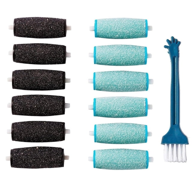 MesaSe Rouleaux de Rechange pour Amope Extra Gros Pedi Perfect Recharges pour Lime Électronique pour Pied (6*Extra Gros 6*Régulier Gros 1*Brosse)