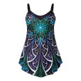 thumbnail image 4 of Femmes Plus Size Print Strappy Back Tankini Set Deux Pièces Maillots de Bain Maillots de Bain, 4 of 9
