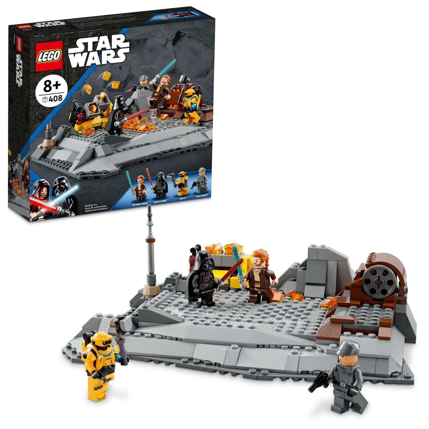 LEGO Star Wars Obi-Wan Kenobi vs. Darth Vader 75334 Toy Building Kit (408 Pieces)