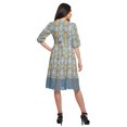 thumbnail image 2 of Moomaya Robe Imprimée Longueur Genou pour Femmes Grande Taille Vêtements Décontractés Tenue d'Été, 2 of 4
