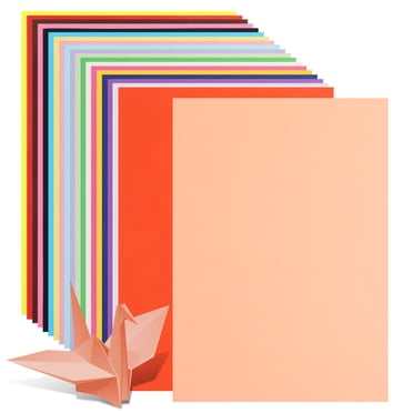 100 Feuilles de Papier Cartonné Coloré pour Créer des Projets d'Origami Colorés