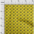 thumbnail image 1 of oneOone Silk Tabby Fabric Floral Block Printed Fabric 1 Yard 42 Inch Wide, 1 of 4