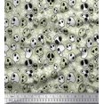 thumbnail image 1 of Soimoi Velvet Fabric Crossbone & Skull Halloween Fabric Prints by Yard 58 Inch Wide, 1 of 3