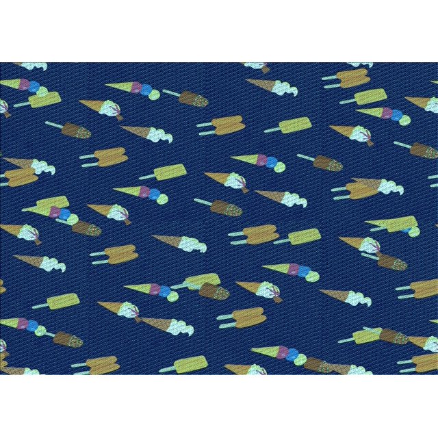 Ahgly Company Machine Washable Indoor Rectangle Transitional Steel Blue Area Rugs, 5' x 8'