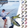 thumbnail image 3 of &Leurres de Pêche 8 Segments Poisson Achigan Minnow Swimbait Attirail Crochet Crank Baits, 3 of 7