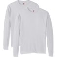 thumbnail image 1 of Hanes Mens Essentials Long Sleeve T-Shirt 2-Pack, L, White, 1 of 1