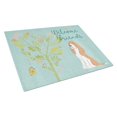 thumbnail image 1 of Carolines Treasures BB7620LCB Welcome Friends Gold Springer Spaniel Glass Cutting Board, Large, 1 of 2