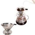 thumbnail image 2 of CNKOO Égouttoir à Café pour Infusion Manuelle Réutilisable Filtre à Café pour Infusion Manuelle Cafetière pour Infusion Manuelle Infusion à une Tasse Filtre Cône en Acier Inoxydable, 2 of 9