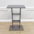 thumbnail image 2 of FixtureDisplays® 44.3" Tall Podium for Floor, Curved Frosted Front Acrylic Panel - Dark Grey 19658-GREY, 2 of 8