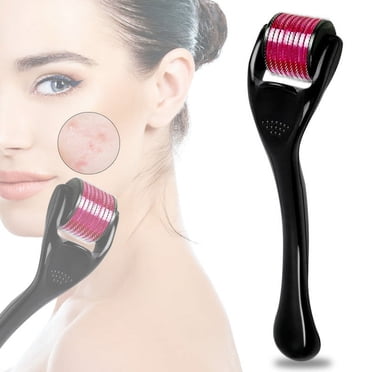 Derma Roller for Face - 0.25 mm Microneedling Roller with 540 Titanium ﻿Micro Needles, Storage Case Included