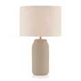 thumbnail image 3 of Bouclair Taupe Patterned Ceramic Table Lamp, 3 of 7