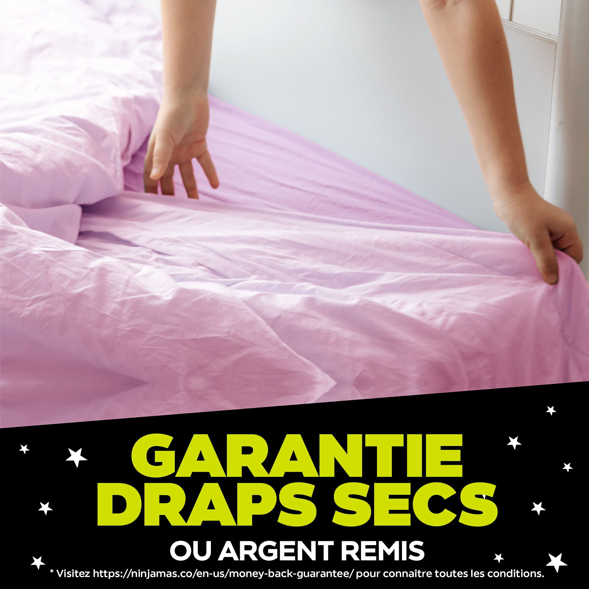 Sous-vêtements de nuit pour l’énurésie Ninjamas pour filles, taille P/M (17 à [38 à 70 lb])