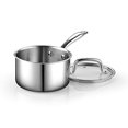thumbnail image 3 of Cook N Home 2679 Casserole à Sauce en Acier Inoxydable Tri-Plis avec Couvercle, 1,5 Quart, Argent, 3 of 4