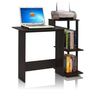 Furinno 11192EX/BK Efficient Home Laptop Notebook Computer Desk, Espresso/Black