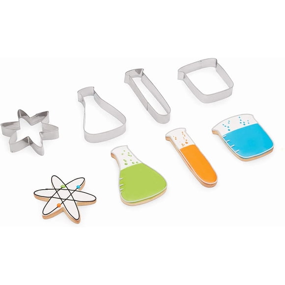 3696 Science Cookie Cutters, Set of 4 5.75" Stainless Steel