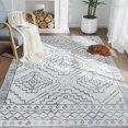 thumbnail image 1 of Rugking Area Rug 4X6 Moroccan Rug In Home Grey Modern Geometric Mat Contemporary Soft Thin Rug Indoor Door Mat Non Slip Carpet for Kitchen Bedroom Dining Room, 1 of 6