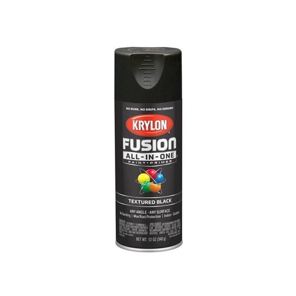 Krylon Diversified Brands 251222 12 oz Black Textured Spray Paint