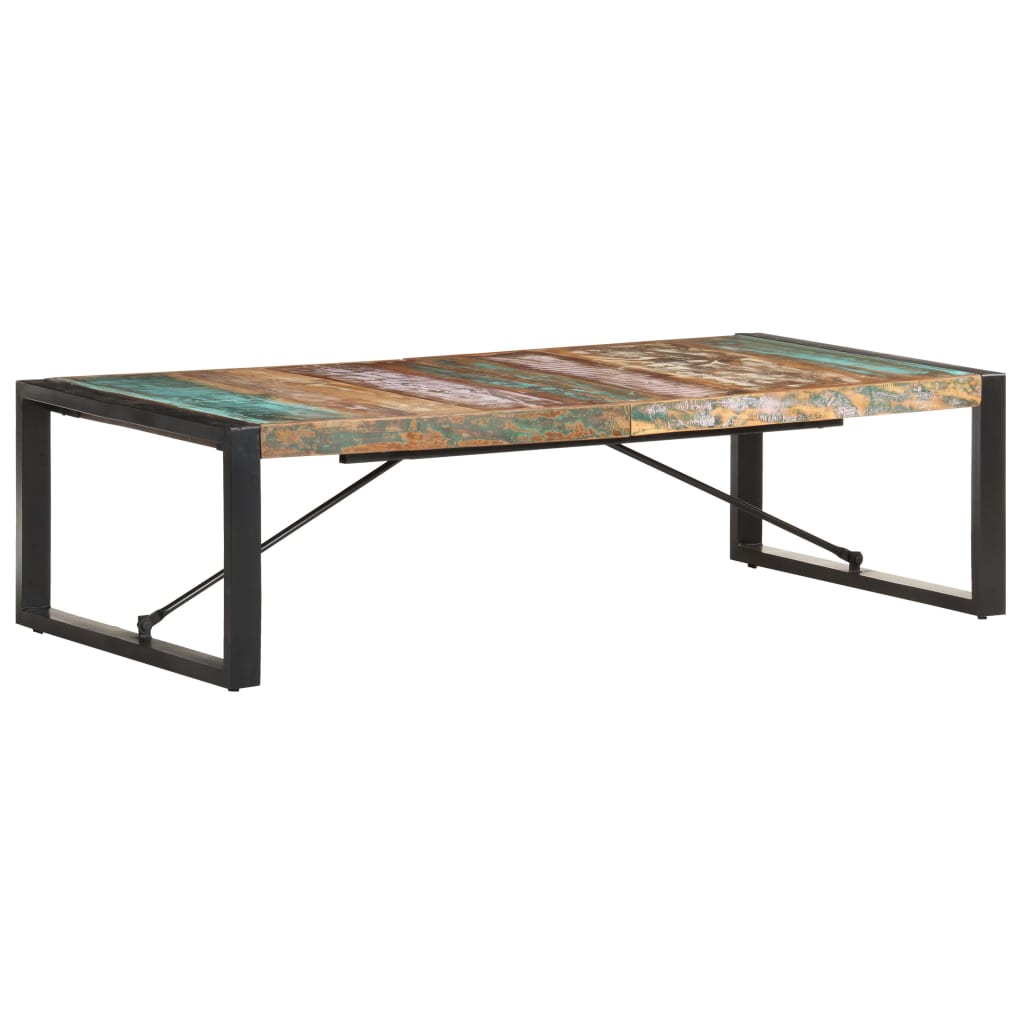 vidaXL Table Basse 140x70x40 cm Bois Massif Recyclé