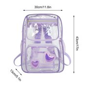 Bdday School Backpack for Boys Pvc Transparent Student Bag Large Capacity Backpack Leisure Travel Transparent Backpack Pvc Large School Bag Diaper Bag Backpack