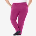 thumbnail image 3 of CHOK Plus Size 7-Day Knit Straight Leg Pant Stretch Elastic Waist Petite & Tall - 3X  Navy, 3 of 6
