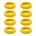 thumbnail image 1 of 8 Pcs Housse Universelle pour Roues de Valise, Résistante à l'Usure, Housse pour Chariots, Housse pour Roulettes, Boîte à Bagages, Manchon Protecteur en Silicone pour Roulettes, Jaune, 1 of 6