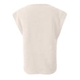 thumbnail image 5 of Womens Tops Dressy Casual Cap Sleeve Asymmetrical V Neck Work Shirts Blouses, 5 of 5