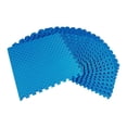 thumbnail image 2 of BalanceFrom 18-Pack 24”x24” Interlocking Foam Puzzle Exercise Mat, 1” Thick, Blue, 2 of 9
