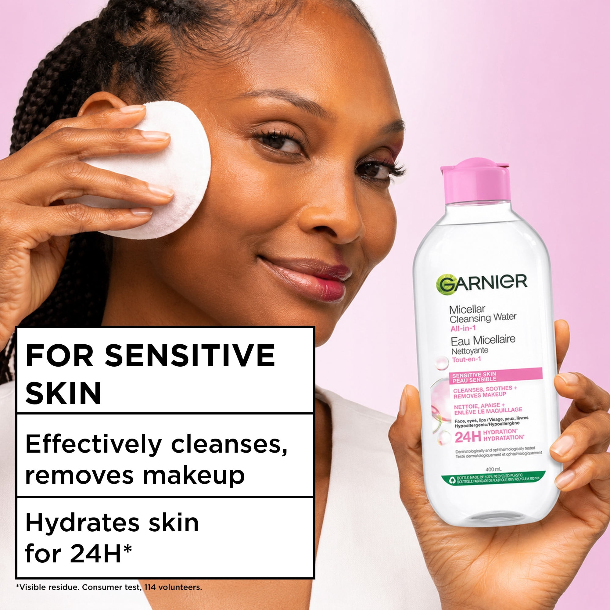 Garnier Eau Micellaire Tout-en-1 Peaux Sensibles, 400 mL