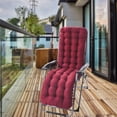 thumbnail image 2 of Coussin pour Chaise Berçante de Terrasse, Couleur Unie, Coussin de Chaise Longue, Décor, Rouge B, 2 of 7