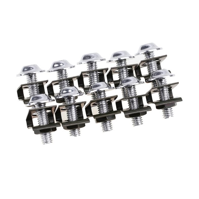 fastboy 10 Pieces Motorcycle Bolts Set Aluminum Alloy Universal Motorbike Screws Nuts Body Modification Replacement Maintenance Silver