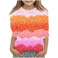 thumbnail image 1 of lcziwo T-Shirts à Paillettes pour Filles à Manches 3/4, Imprimé à Sequins, T-Shirts de Fête des Fêtes, Tuniques Décontractées et Chic à Col Rond, Chemises Multicolores, Ropa de Verano Para Mujer, 1 of 6