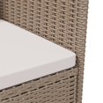 thumbnail image 5 of vidaXL Garden Chairs with Cushions 4 pcs Poly Rattan Beige, 5 of 5