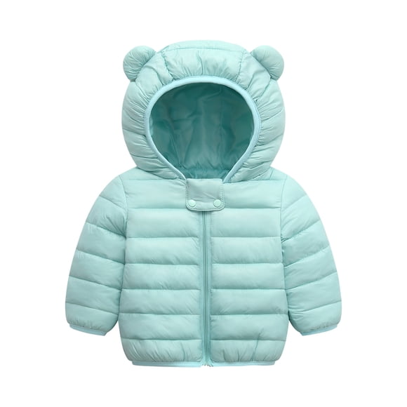 Baby Girl Clothes Summer Cute Baby Girls Jacket Kids Boys Light Down Coats with Ear Hoodie Spring Girl Clothes Infant Childrens Clothing for Boys Coat Little Boys Clothes