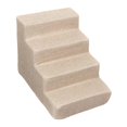 thumbnail image 1 of Bunblic Dog Ramp Stairs Pet Steps Stable for Couch, Sofa, and High Bed Climbing Durable Machine Washable Cover Lightweight Dog Ladder Khaki 4 Steps, 1 of 8