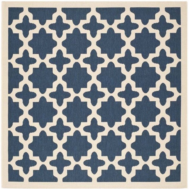Safavieh Courtyard Navy Indoor Outdoor Rug - Square 4'