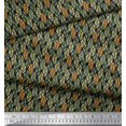 thumbnail image 2 of Soimoi Rayon Fabric Leaves Small Print Fabric by The Yard 56 Inch Wide, 2 of 3