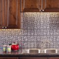 thumbnail image 4 of FASÃ„DE Traditional Style/Pattern 1 Decorative Vinyl 18in x 24in Backsplash Panel in Crosshatch Silver (5 Pack), 4 of 15
