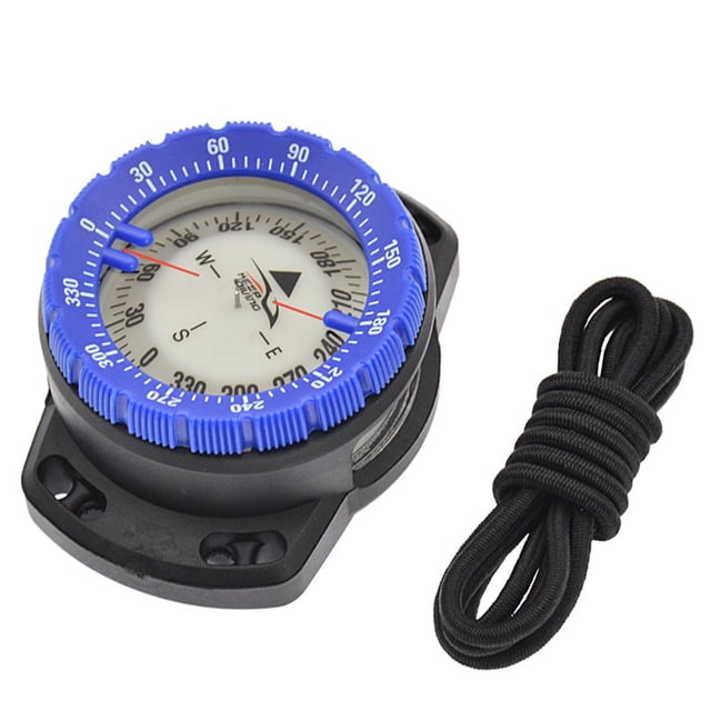 Outdoor Camping Compass Waterproof Luminous Scuba Underwater Watch (Blue)